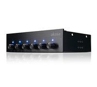 Akasa FC.SIX | 6 Channel PC Fan Controller | Fan Speed Control Front Panel | Suitable for 3-pin/4-pin Fan | PWM Fan Controller | For 5.25 inch PC Bay | Built-in LED Indicator | AK-FC-08BKV2