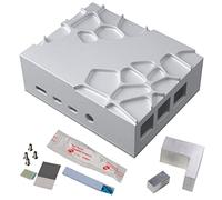 Akasa Gem Pro Aluminum Raspberry Pi 4 Case - Heavy Duty Heatsink, Ultra Quiet Passive Cooling, Supports Pi 4 Model B, Silver