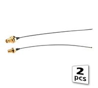 Akasa I-PEX MHF4L to RP-SMA Female Pigtail Cable | 220mm | 2 pcs | Compatible with Intel NUC, Asus PN50 & Other SFF Mainboards | A-ATC01-220GR