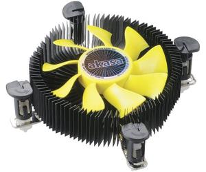 Akasa K25 | Low Profile CPU Cooler | 74mm PWM Low Noise Fan | Copper Core | Aluminium Omni Directional Heatsink | VRM Cooling | Designed for Intel LGA775 & LGA115X | AK-CC7118HP01