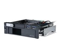 Akasa Lokstor M51 | HDD Mobile Rack | 3.5 SATA HDD & 2.5" SATA SSD/HDD | 2 x SuperSpeed USB3.0 port | 5.25" PC Drive Bay | Tool-Free | Security Lock | AK-IEN-01