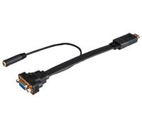 Akasa - Low Profile Hdmi To Vga Adaptor With Audio, 200mm