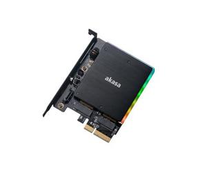 Akasa M.2 PCI-E SATA RGB LED Adapter Card