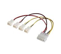 Akasa Multi-fan Adapter with Speed Reduction | 4 pin PSU Molex | Four 3-pin Fans (Speed Reduction on 2 Fans) | AK-CB001