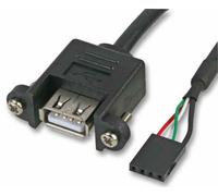 Akasa - Panel Mount Usb Female To Internal 4 Pin Usb Header Lead