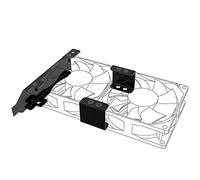 Akasa PCI Slot Bracket for Mounting One/Two 80mm or 92mm Fans | Dual Fan Rack Mount | GPU Bracket | 80/92mm Case Fan Mount Rack | Black Iron | AK-MX304-08BK