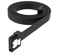 Akasa PROSLIM | Super Slim SATA Cable | 7-pin SATA 3 Cable | Up to 6 Gbps | For SATA SSD, HDD, CD Driver, CD Writer | 15cm | Black | AK-CBSA05-15BK