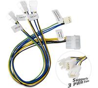 Akasa PWM Splitter - Smart Fan Cable | Supports 3 PWM fans from a single motherboard header | AK-CB002