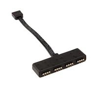 Akasa RGB LED Splitter Cable | 1-to-4 RGB Fan Splitter Hub | 4-Pin Female to Male Connector | for Connecting RGB Strips, RGB Fan & RGB LED lighting devices | 10cm | AK-CBLD02-10BK