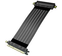 Akasa RISER BLACK X2 Mark IV | PCIe 4.0 x16 Riser Cable | PCIe Extension Cable | GPU Riser Cable | EMI Shielding | 200 mm | For Gaming PC and Computer Modding | AK-CBPE03-20B