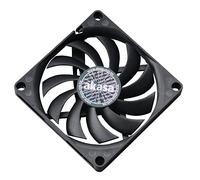 Akasa Slimfan | PWM Case Fan | 80mm PC Fan | 4-pin Cooling Fan | 80 x 80 x 10.8 mm | Black | Suitable for HTPC and Slim System | AK-FN076