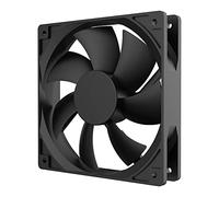 Akasa Smart Black, 120mm PC Fan,4-Pin PWM, HD Bearing, 12V DC Fan, 1600RPM, Airflow up to 55.0 CFM, Black, AK-FN120