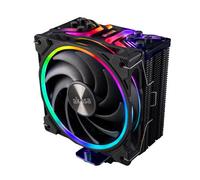 Akasa SOHO H4 Plus, Addressable RGB CPU Cooler, TDP185W, Supports Intel LGA 1700/115x/1200/20XX and AMD AM4 AM5 Ryzen, 120mm PWM Fan, Copper