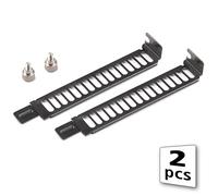 Akasa Steel Vented PCI Slot Cover Bracket | Full Profile Expansion Slot Cover Plate | PC Blanking Plate | Included Screws | 2 pack | Black | AK-MX302