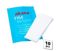 Akasa TIM Wipes | Thermal Paste Remover | Citrus-based Solvent | 180 x 175 mm | 10pcs | Tech for Techs Recommended | Ideal for CPU, GPU, Heatsink and Chipset | AK-TCW-02