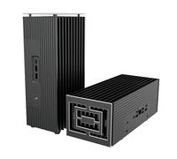 Akasa Turing RC Pro, Designed for ASUS NUC 14/15 Pro Core™ i7, Aluminium Mini Fanless Case with Thermal Kit, Front USB A & C Ports, Vertical or Horizontal Placement, A-NUC101-M1B