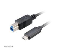 Akasa USB 3.1 Type C - Type B cable 100cm SuperSpeed 10Gbps data transfer s