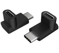 Akasa - Usb 3.2 Gen 2 Right Angle Usb-C Male To Female Adaptor, 2 Pack