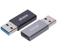 AKASA - USB 3.2 Gen 2 USB-A Male to USB-C Female Adaptor, 2 Pack