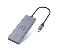 Akasa USB C Hub, Aluminium 4 Ports USB C to USB C, USB 3.2 Gen 2 10Gbps Superspeed Transfer, Supports Macbook iPad Pro iPhone 15, Chromebook, Lenovo, Dell, HP and More, AK-CBCA32-18BK