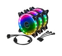 Akasa VEGAS AR7 Computer case Heatsink/Radiator 12 cm Black, Transparent 3 pc(s)