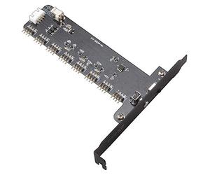 Akasa Vegas RGB Controller Card XL | Dual-Mode Manual & MB Sync Control | 8 channels | Fits in a PCI Slot Bracket | AK-RLD-03