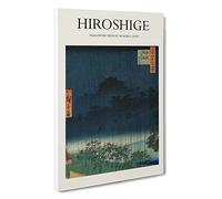Akasaka in The Evening Rain Utagawa Hiroshige Canvas Print | Gallery Wrapped 30mm Frame Wall Art | 30x20 inches | Ready to Hang | Asian Landscape Picture | Living Room Bedroom Lounge Office