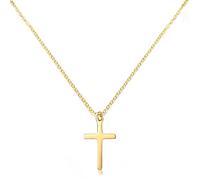 Akascord cross necklace for women, Stainless Steel, No Gemstone