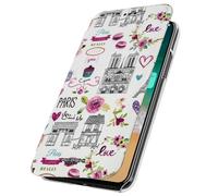 Akashi Case iPhone X / XS Folio Wallet Paris mon amour, Multicolour