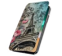 Akashi Case iPhone X / XS Wallet Case Paris Champs Élysées, Multicolour