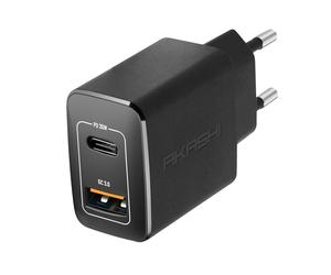 Akashi Dual power supply USB-A QC 3.0 + USB-C PD 20W Quick Charge