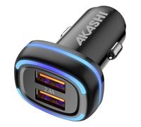 Akashi Dual USB 2.4A Bright LED Car Power supply