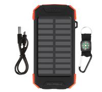 Akashi External Solar Battery 10000 mAh Shockproof IPX4 Flashlight