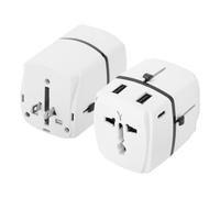 Akashi Travel Adapter USA Europe UK Australia 2x USB 2x USB C 20W, White