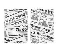 Akashi Universal Folio Cover for 7'' to 8'' Tablets - Newspapers model, White