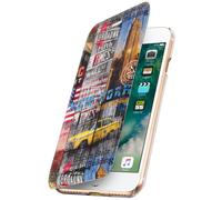 Akashi Wallet Case New York Sunset iPhone 7 and iPhone 8 - Card Holder, USA Flag