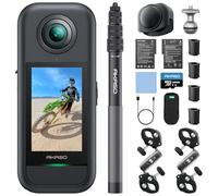 AKASO 360 Camera Motorcycle Combo, 360° Action Camera 128GB microSD Card