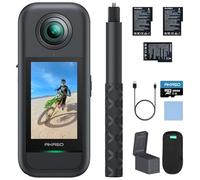 AKASO 360 Creator Combo - 360° Action Camera with 5.7K 360° Video, 72MP Photo, SuperSmooth Stabilization, Horizon Lock, AI Tracking, Invisible Selfie Stick, Touchscreen, 128GB microSD Card