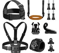 AKASO Action Camera Football Kit Wrist Strap Head Mount Chest Mount Compatible EK7000/ EK7000 Pro/Brave 4/ Brave 4 Pro/Brave 7 LE/Brave 7/ Brave 8/ V50X/ V50 Elite, other Action Cameras