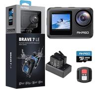 AKASO Brave 7 LE Action Camera with 128GB microSDXC Memory Card - 4K 20MP Touch Screen WiFi Sports Camera with Remote Control