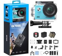 AKASO EK7000 4K30FPS Action Camera - 20MP Ultra HD Underwater Camera 170 Degree Wide Angle 98FT Waterproof Camera with Accessory Kit - Blue