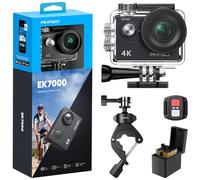 AKASO EK7000 Action Camera and Handlebar Clamp Mount Accessories Kit Bundle