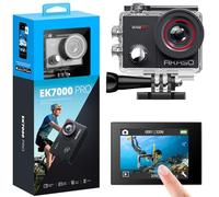 AKASO EK7000 Pro 4K Action Camera 40m Waterproof Underwater Camera | Touch Screen EIS with Adjustable View Angle, Remote Control, and Mounting Accessories Kit for Outdoor Sports/Cycling/Daily