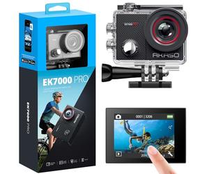 AKASO EK7000 Pro 4K Action Camera 40m Waterproof Underwater Camera | Touch Screen EIS with Adjustable View Angle, Remote Control, and Mounting Accessories Kit for Outdoor Sports/Cycling/Daily