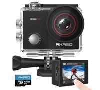 AKASO EK7000 Pro 4K Action Camera with 64GB microSDXC Memory Card - Touch Screen EIS Adjustable View Angle 40m Waterproof Underwater Camera Remote Control Helmet Camera with Accessories Kit