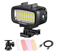 AKASO Underwater Light 131ft (40m) Waterproof Diving Light High Power Dimmable LED Video Light with Cold Shoe Mount and 4pcs Color Filters for Gopro/AKASO Action Cameras and Canon/Nikon SLR Cameras