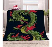 AKATIE Throw Blanket Dragon Mythical Animals 3D Blanket Luxurious Super Soft Warm Cosy Lightweight Flannel Blanket for Sofa and Bed Double Blankets 150 x 200 cm