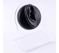 Akatsukiqi 1Pc Black 1:1 Silicone Ear Tongue Lip Navel Nose Model For J-ewelry Display Teaching Tool Acupuncture Human Part Body J-ewelry (Size : Black Right Ear)