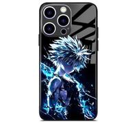 Akatxezy Killua HxH Anime Glass Phone Case - Glossy Silicone Cover, Manga Design Character Shell for iPhone 16 Pro Max