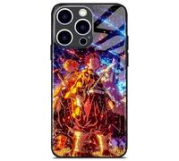Akatxezy Tanjiro, Inosuke and Zen'itsu Glossy Glass Cover - Anime Phone Case, Manga Design Character Shell for iPhone 13 Pro